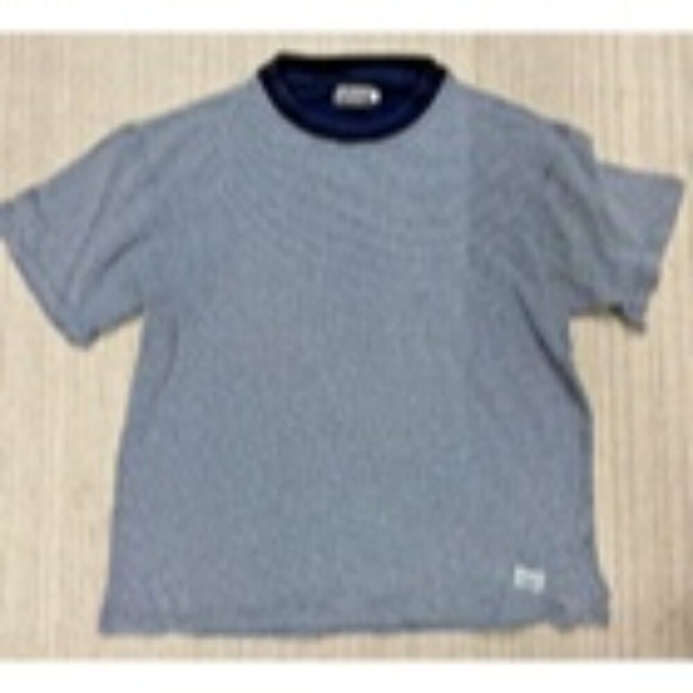 Vintage 90s Guess Jeans USA Blue Crew Textured Shirt L  Tag Logo